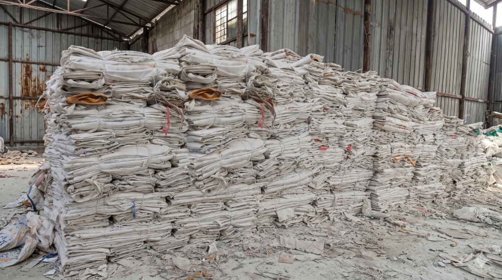 Tumpukan Stok Gudang Jumbo Bag